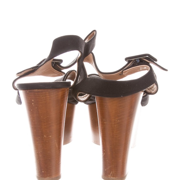 Celine satin wedge sandals - Picture 5 of 6